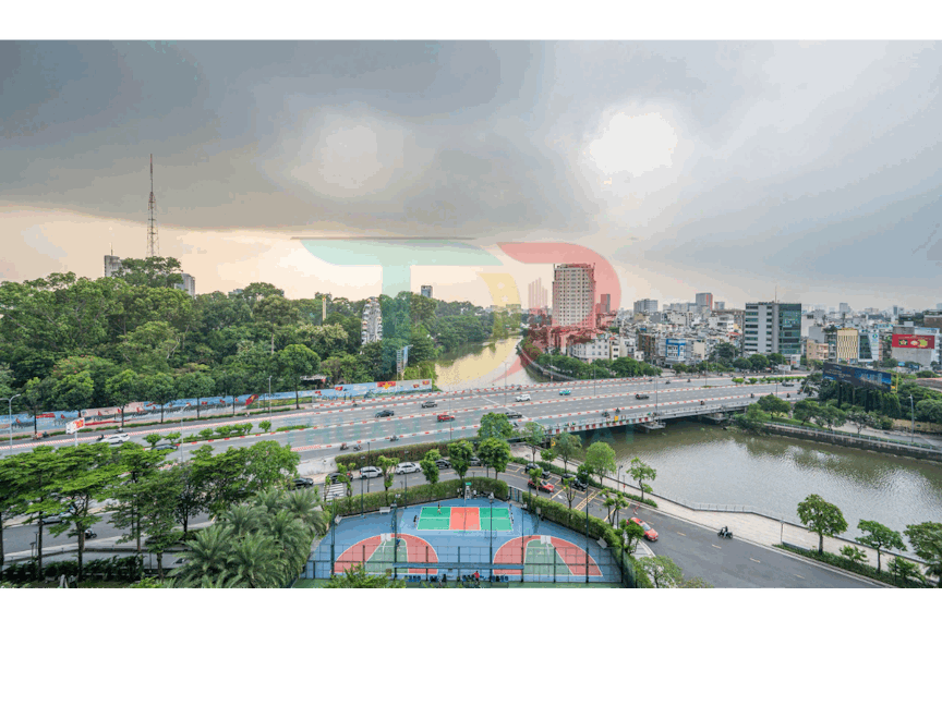 view nhìn ra thành phố và thảo cầm viên
